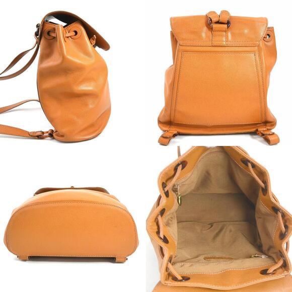 CHANEL Brown Leather Logo Backpack - Picture 2 of 5